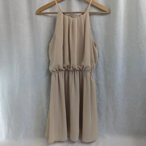 DNA Couture cream mini dress, bridesmaid, summer, women's size Medium  D17